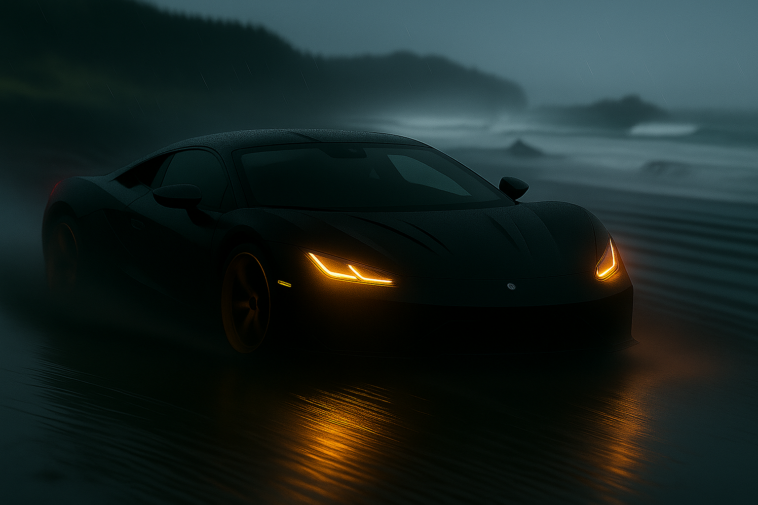 super car in motion